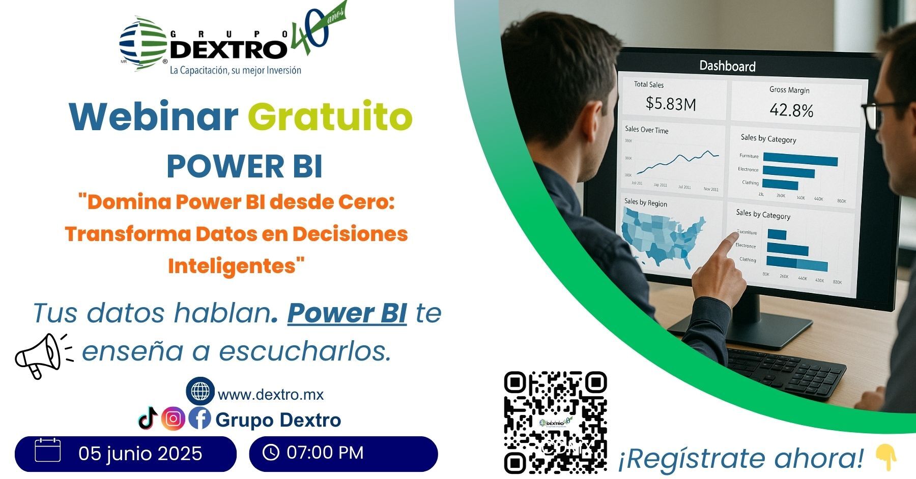 Flyer 1 Webinar POWER BI oficial